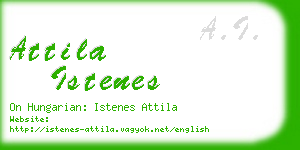 attila istenes business card